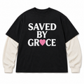 Saved By Grace Black Double-Sleeve Tee
